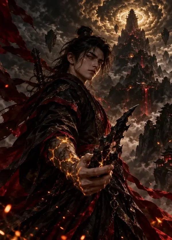 《魔神人生：弃子翻身》短剧封面海报，穿越、玄学、逆袭题材